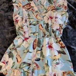 Flower shorts romper